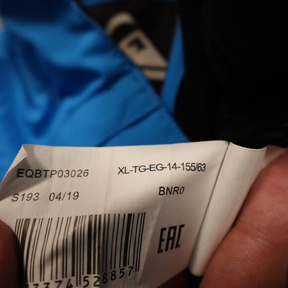 Quiksilver snow pants girl's 14 blue adjustable inner straps pre owned - Picture 6 of 15